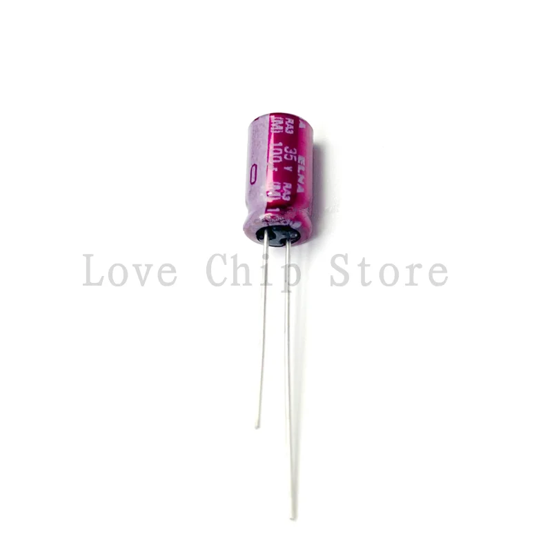 10Pcs-100Pcs New Original 100UF 35V Japan ELNA Audio Capacitor 35V100UF 6*11mm RA3 Purple Robe