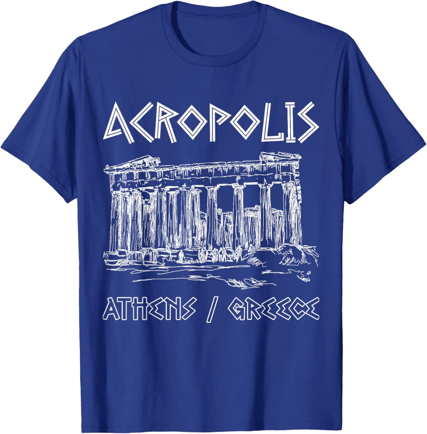 Acropolis Athens Greece Souvenir Greek Parthenon T-Shirt 100% Cotton O-Neck Short Sleeve Summer Casual Mens T-shirt Streetwear