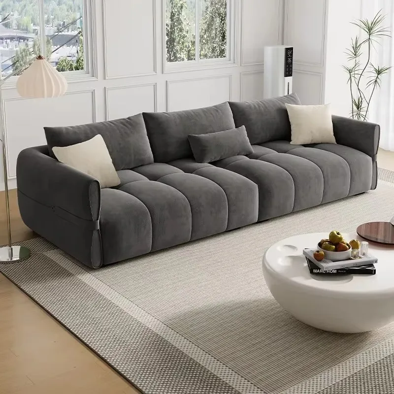 

Velvet Waterproof Couches Square Comfortable Wood Designer Lounge Sofa Puffs Modern Luxury Divani Da Soggiorno Salon Furniture