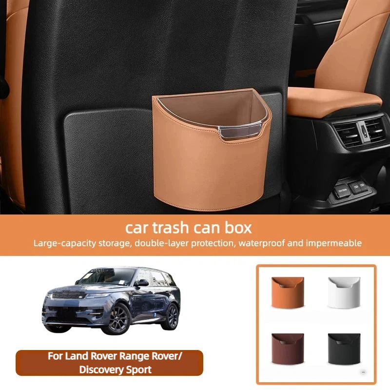 

Car Seat Back Hanging Trash Can Double Layer Storage Box For Land Rover Range Rover Discovery Sport 2024-2025