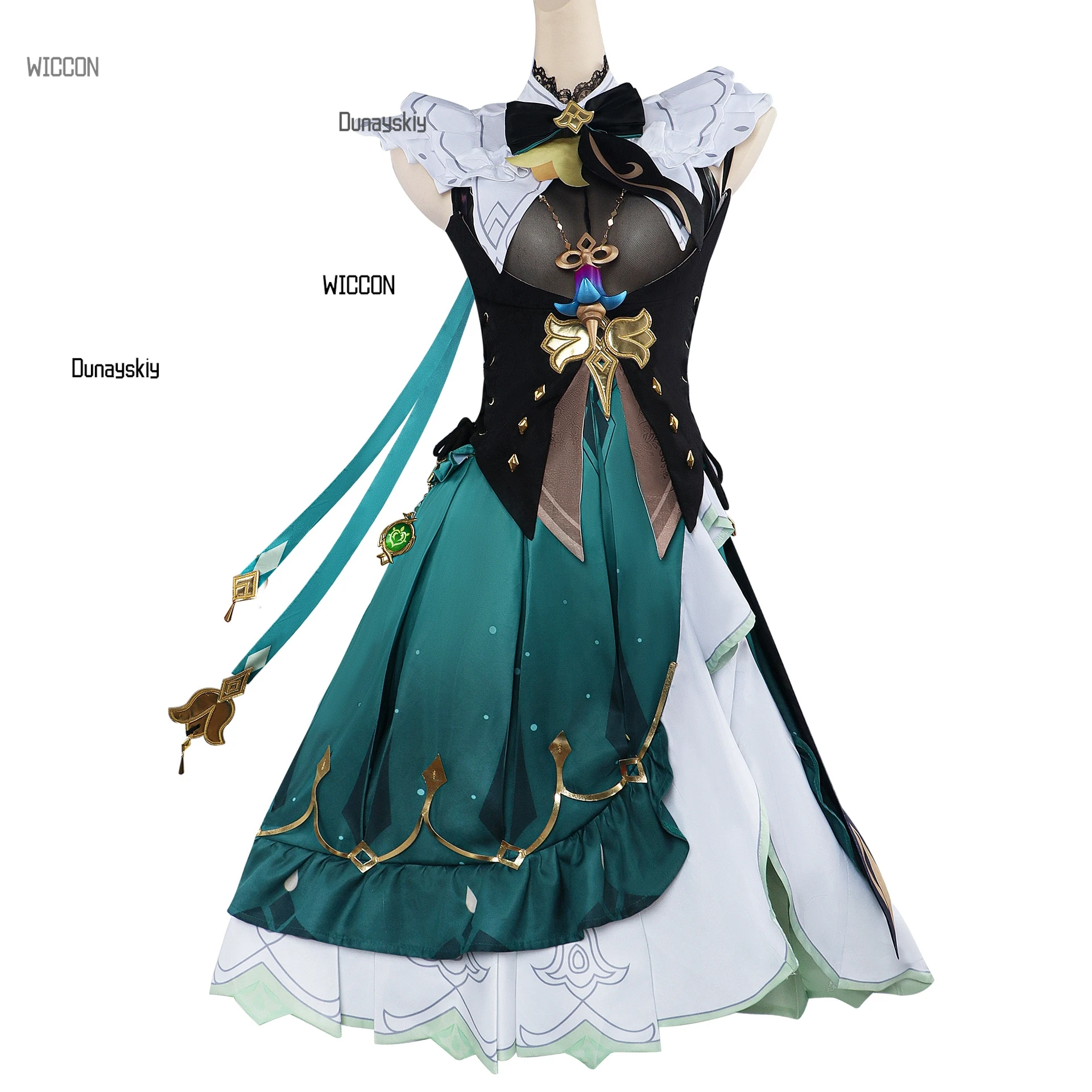 En Stock, disfraz de Cosplay de Emilie, Genshin Impact, perfumista, diseñador de Perfume, Эми koko, conjunto completo de peluca, personalizado para Halloween