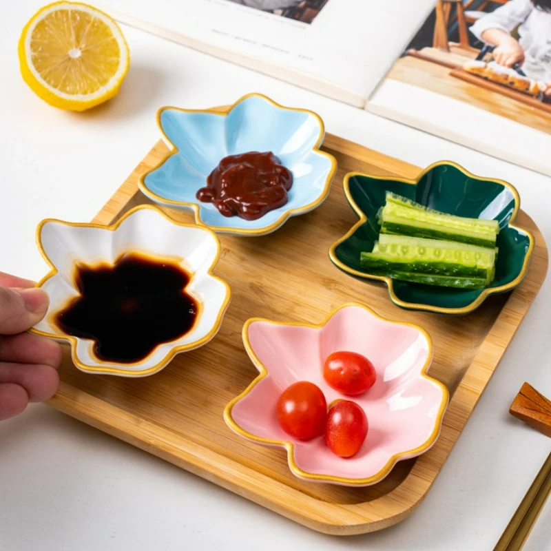 

Japanese Style Ceramic Sauce Vinegar Flavored Plate Multi-purpose Hot Pot Household Small Bowl Cold Vegetable Small Plate New