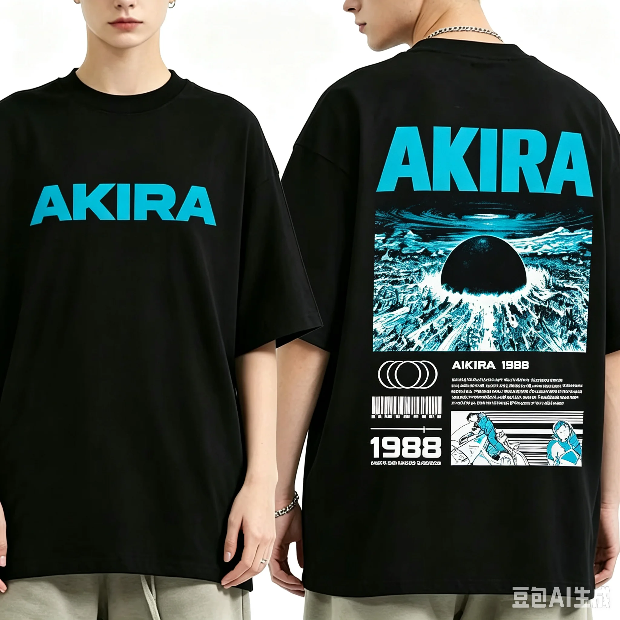 Japanese Anime New Tokyo Akira T-shirts Science Fiction Movie Shotaro Kaneda Vintage Manga T Shirt Oversized Cotton Y2k T-shirt