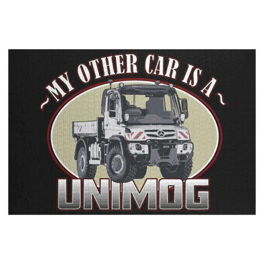 UNIMOG 530, that is my other car (on black) Jigsaw Puzzle Photo Custom Customizable Gift Custom Kids Toy Puzzle