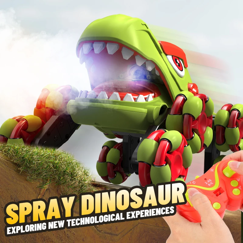 

2025 New Remote Control Eight-Wheel Dinosaur Stunt Car, Transformable Jet Electric RC Car, Children's Toy, Birthday Gift
