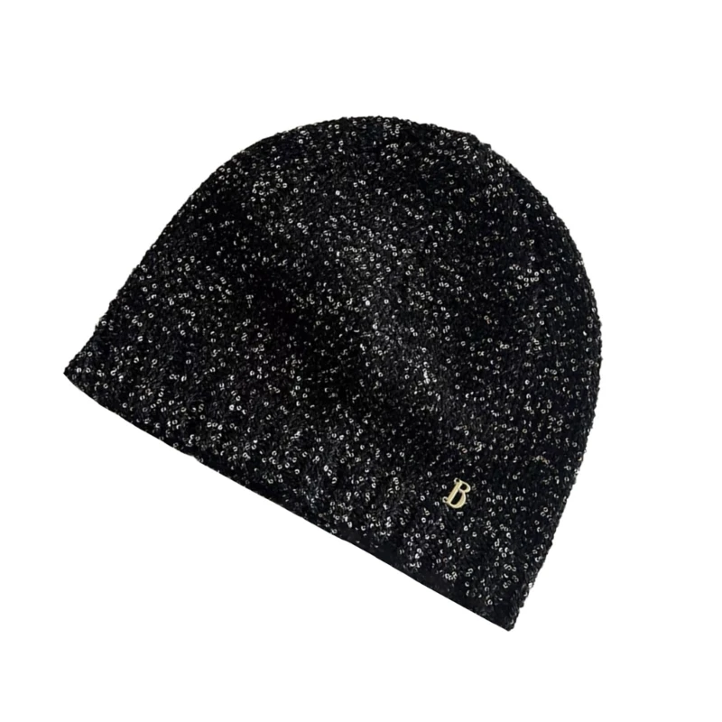 Shimmering Street Photo Hat for Adult Fashion Sequined Skull Hat for Teens Unisex Hiphop Hat Winter Autumn Head Warmer