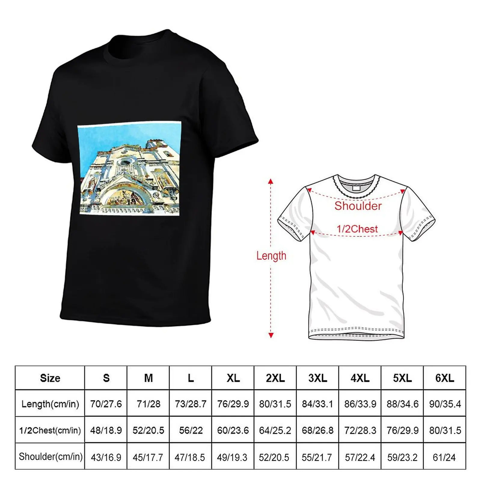 Facade of the Cathedral of Pizzo Calabro T-Shirt Casual Everyday Wear T-Shirt