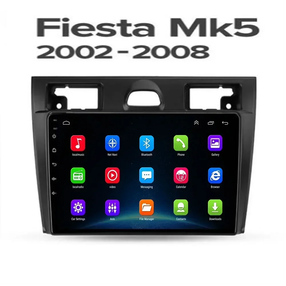 포드 피에스타 Mk VI 5 Mk5 2002 - 2008 멀티미디어 플레이어, DVD 오토라디오 비디오 카플레이, GPS 내비게이션, 안드로이드 13 차량용 스테레오 라디오