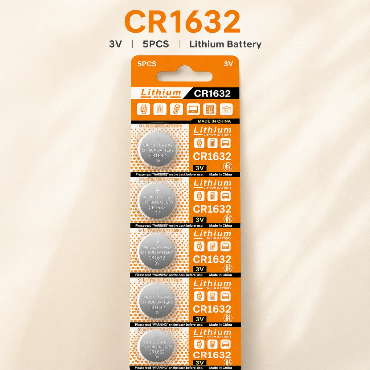 Lithium Coin Cell Battery CR1632 3V 120mAh 5-10PCS DL1632 ECR1632 BR1632 For Watch Remote Key Button Cell