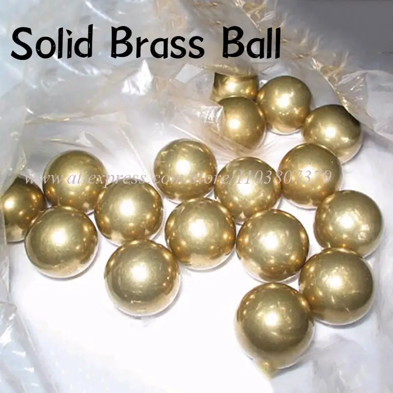 Dia 0.9-45mm Solid Brass Ball Bead Anti-corrosion Ultra High Precision H62 Pure Copper Ball 1 2 6 8 10 16 20 25.4 30 40mm