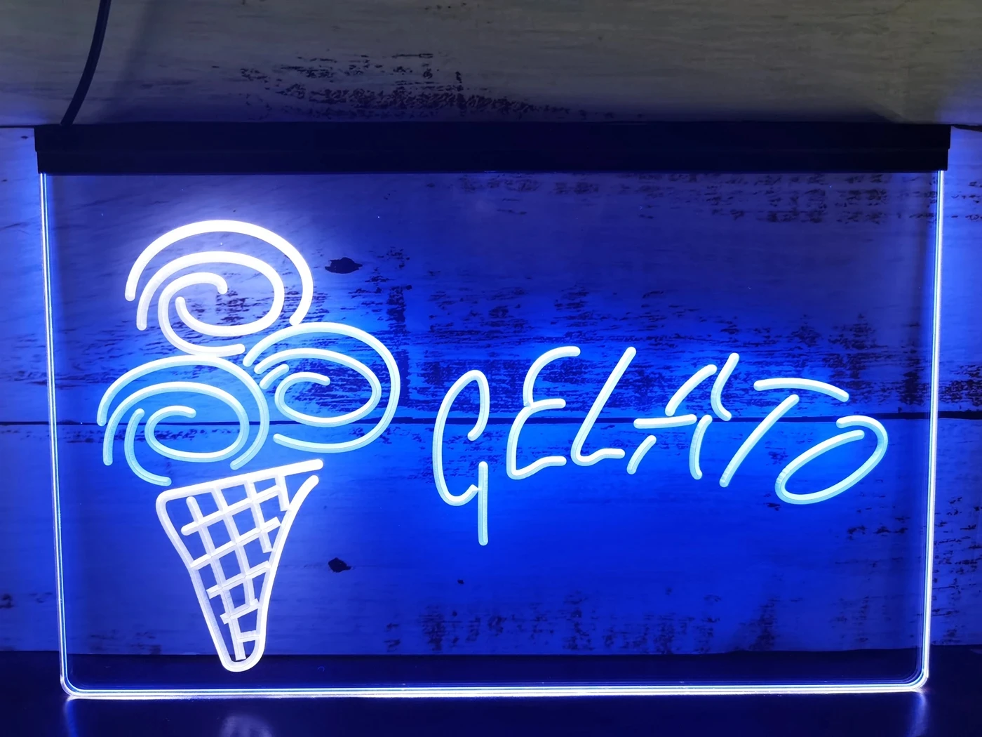 Gelato Ice Cream Kid Room Dor LED Neon Sign Dual Color Neon Sign 2 Color Display-Merry Christmas Decor-3D Carving Wall Art