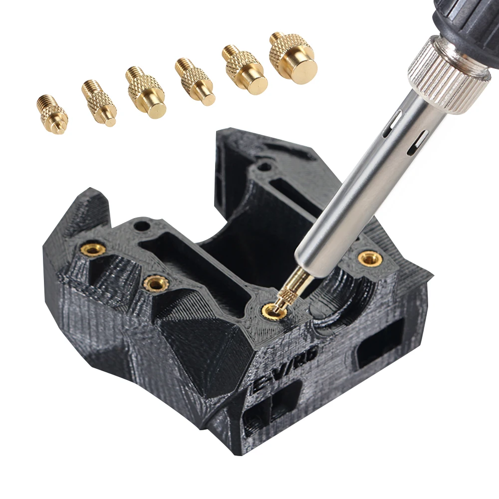 Heat Set Insert Soldering Iron Tips Head M2 M3 M4 M5 M6 M8 Hot Melt Insets Nut Brass Embedded Thread Insertion Kit For Plasti view 3