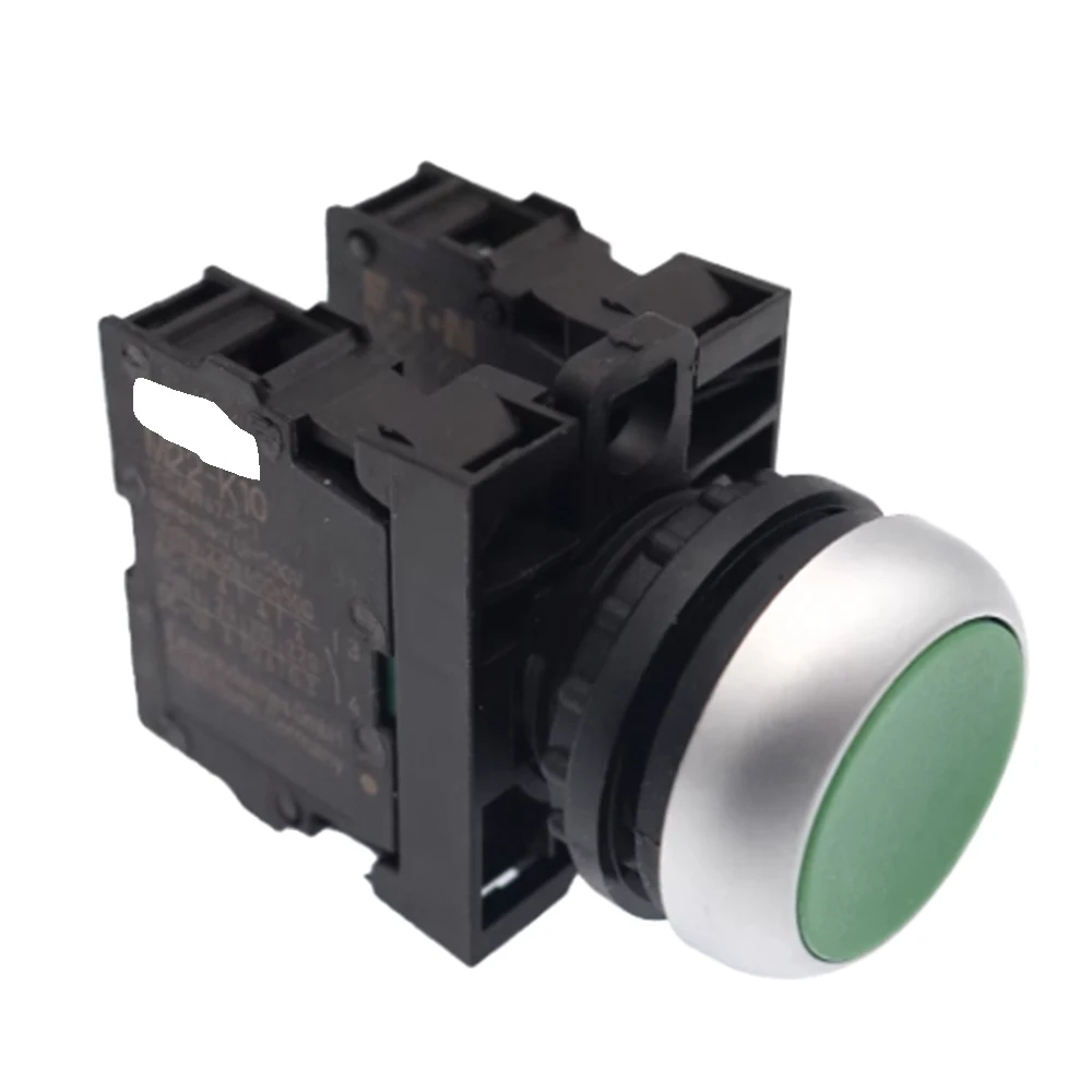 Flat Head Self Reset Button M22-D-G/R/Y/B/W/S K01 K11 K20 K02 K10 Button Switch Head Reset Button Switch for EATON NEW Original