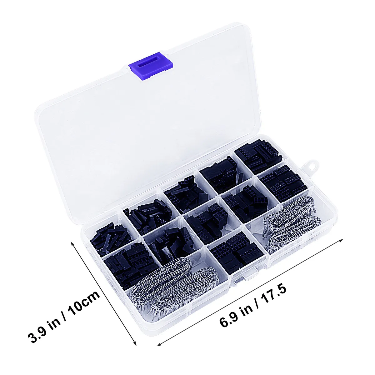 620Pcs Electronic Connectors Kit Includes Male Female Crimp Pins Straight Headers 1x1 2x6 Pin Housing for Wire Jumper Connector