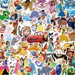 10/30/50/100pcs Disney Mix Stitch Micky Princess Cute Stickers Graffiti Decals Motorcycle Laptop Waterproof Sticker for Kid Toy