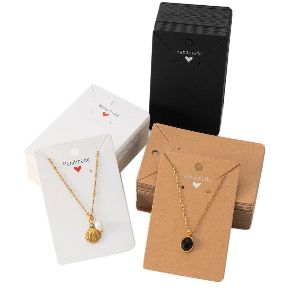 

50 шт./лот, бумажные серьги, серьги ручной работы, пустое белое ожерелье, упаковка для ушей, упаковка для ювелирных изделий, демонстрационная карта