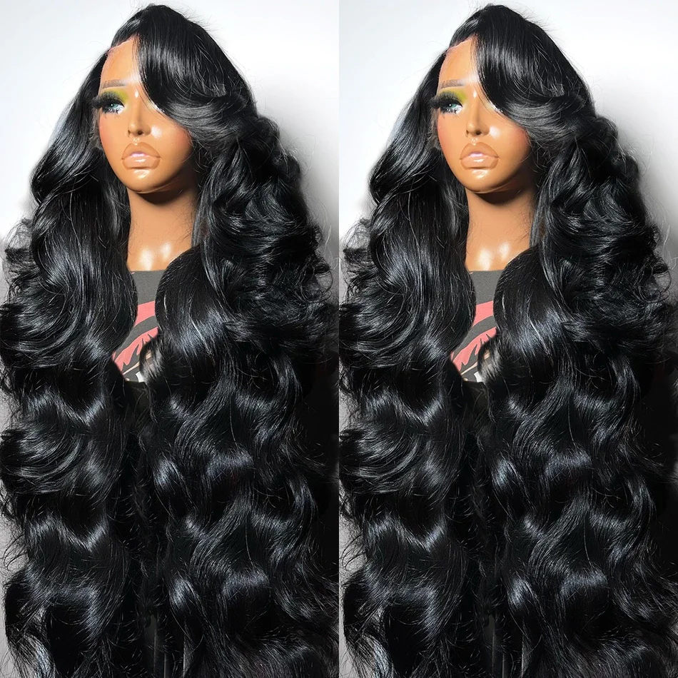 30 40 Inch 250 Density Body Wave 13x6 HD Lace Frontal Wigs Transparent Lace Loose Wave Human Hair Wigs Brazilian For Black Women