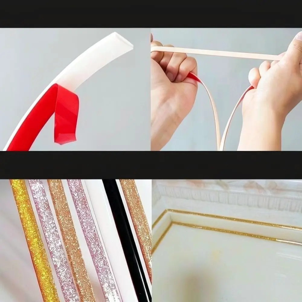 Waterproof PVC Decorative Edge Trim Self Adhesive Sealing Tape For Home Wall Corner Ceiling Gap Moisture Proof