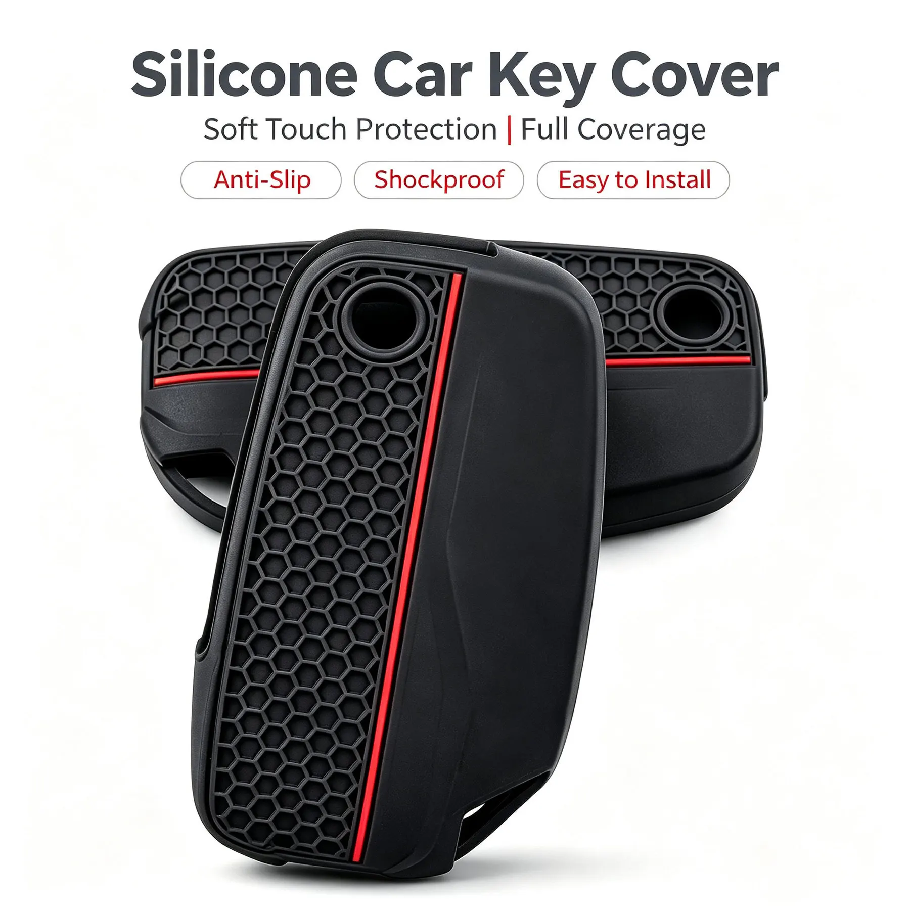 Silicone Motorcycle Remote Key Fob Case For DUCATI Multistrada V2 V2S V4 V4S 1260S 950S Diavel XDiavel Keychain Key Ring Cover