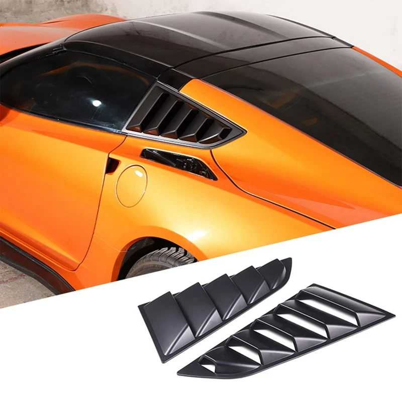 Car Rear Side Window Louvers For Chevrolet Corvette C7 2014-2019 Triangular Window Glass Blinds