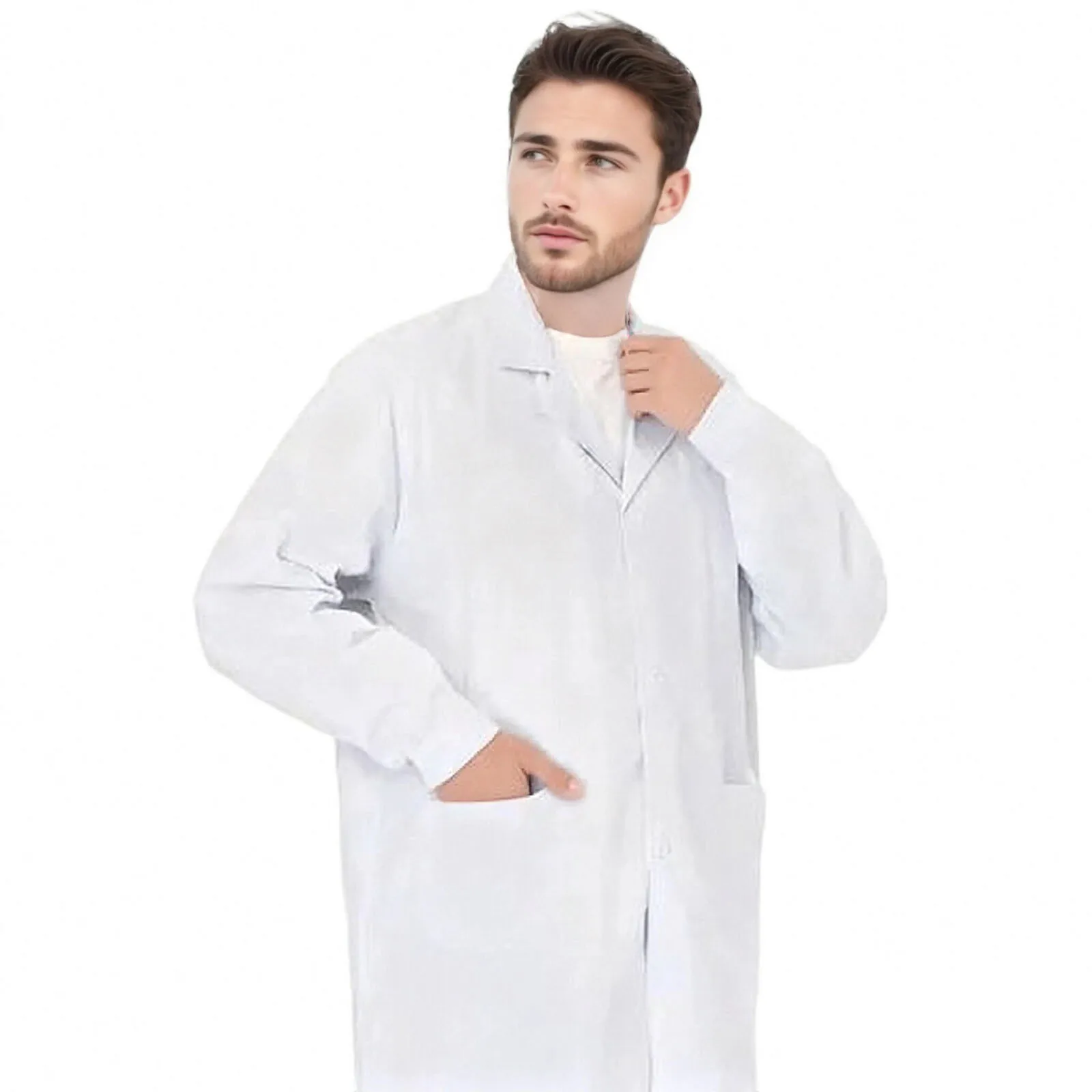 เสื้อผ้าทำงานแขนยาวสำหรับผู้ชาย YHOPE สามารถสวมใส่เป็นเสื้อคลุมด้านนอกได้