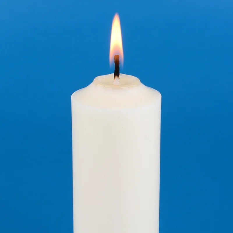 2pc 3.7x12cm Eco-friendly Smokeless Odorless Natural Pure Plant Lighting Candle, Thickened Indoor Power Outage Emergency Candle