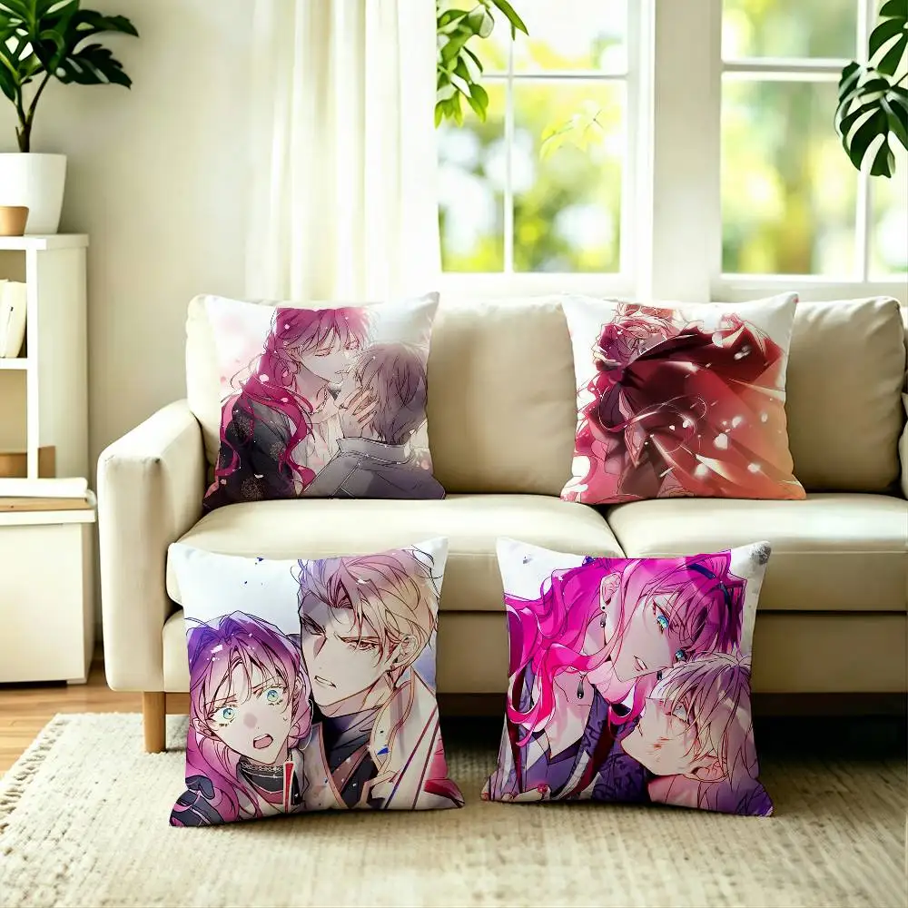 Manga V-Villains Are Destined to Die Pillow Case Square Double-Sided Sofa Cushion Cover Bedroom Bedside Pillow