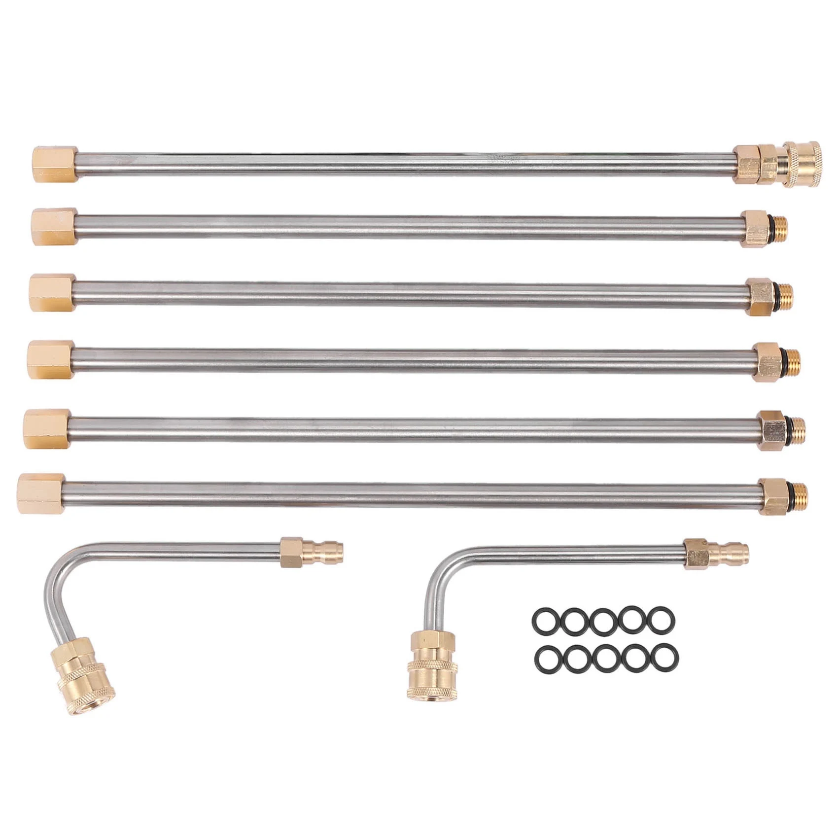ABMO Pressure Washer Extension Wands - 120 Inch Power Washer Gutter Cleaning Tools, Telescoping Replacement Lance, Window Cleane