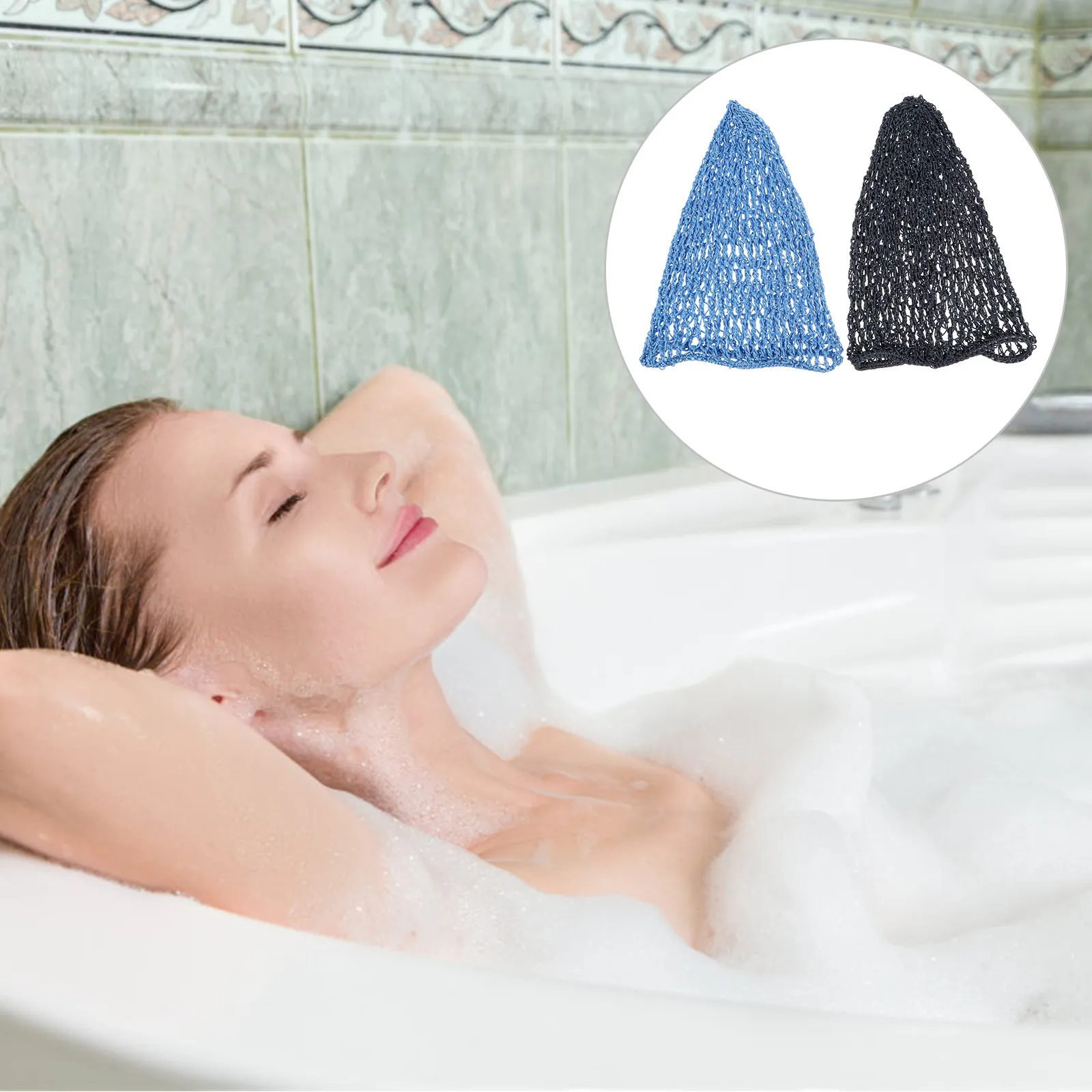2Pcs Crochet Hair Net Sleep Cap Snood Protective Stretchy Cover Hairdo Sleeping Women Accessories Hair Net Sleep Cap
