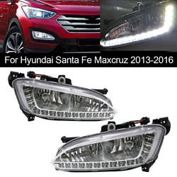 Front Bumper Fog Light For Hyundai Santa Fe Maxcruz 2013 2014 2015 2016 Foglight Fog Lamp Foglamp DRL Day Running Lamp Headlight