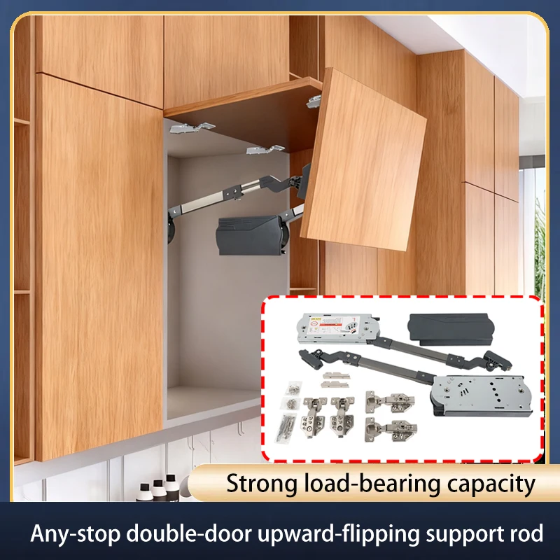 

Adjustable Hydraulic Gas Spring Strut For Cabinet Flip Up Folding Door With Stay Open Mechanism And Load Bearing Heavy Duty