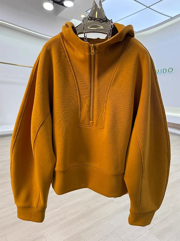 

Утепленная флисовая толстовка с капюшоном в американском ретро-стиле, повседневная, свободного кроя, на молнии, осенне-зимняя, больших размеров, мужская одежда