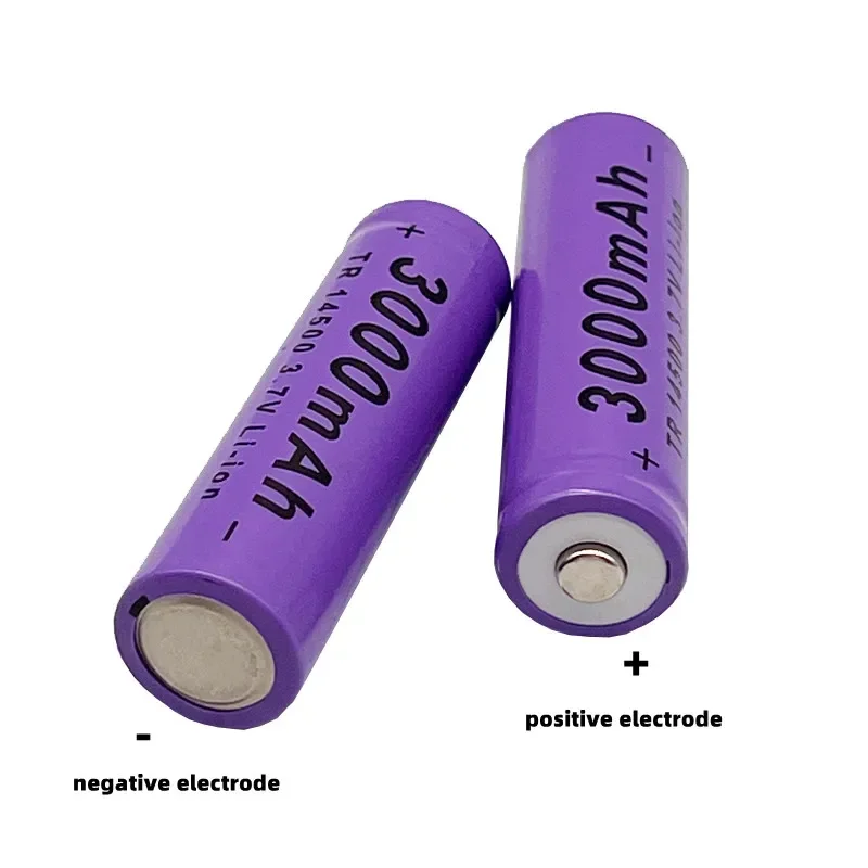 2024 The latest 14500 lithium battery 3.7V 3000mAh rechargeable battery flashlight battery LED flashlight toy+charger