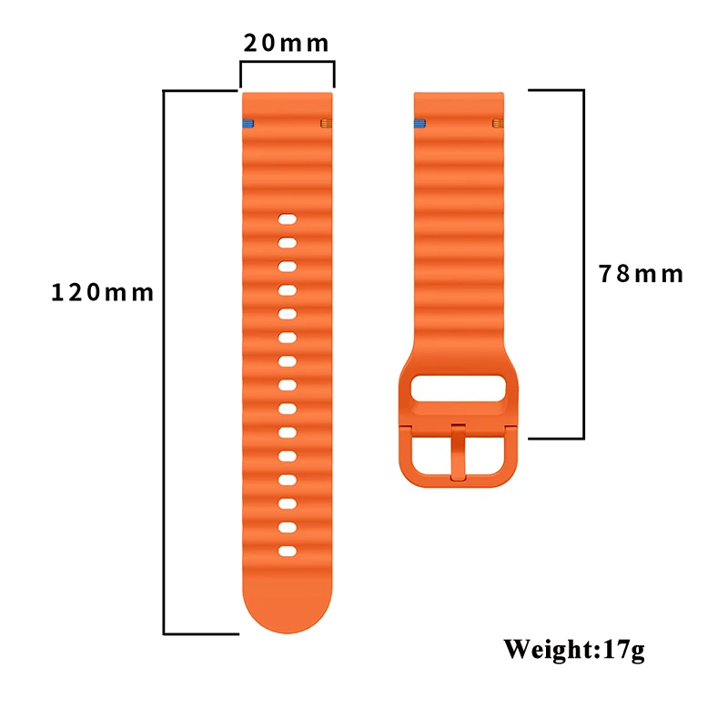 Ремешок силиконовый для Amazfit Active 42 мм/GTS 2 mini/GTS 4/GTR mini band 20 мм, подходит для Amazfit Active 42 мм/Bip U/GTS 2/ GTS 3