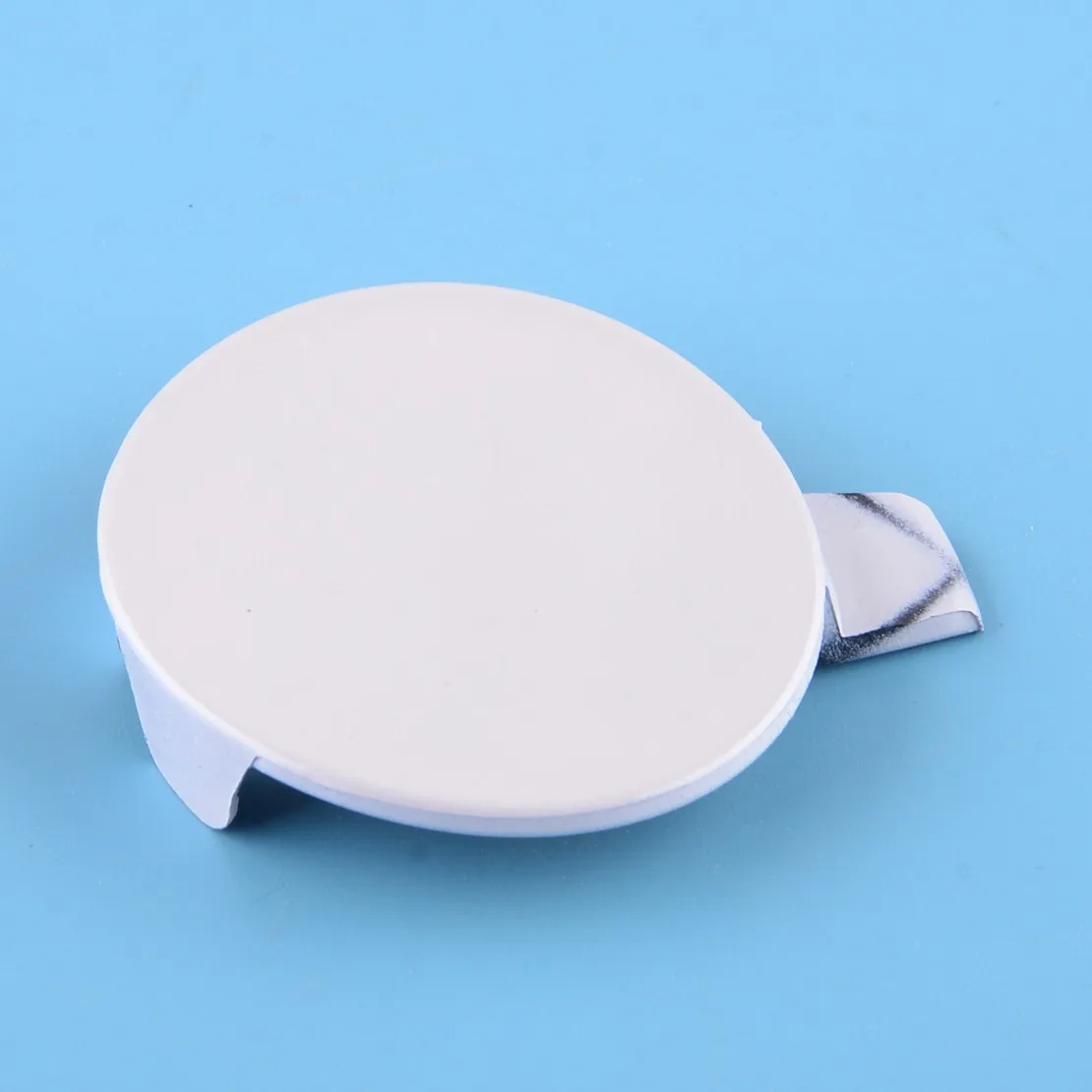 White Front Bumper Trailer Tow Hook Cover Cap Compatible with Tesla Model 3 2017-2021 OE 1460701-00-B | Exterior Body Part
