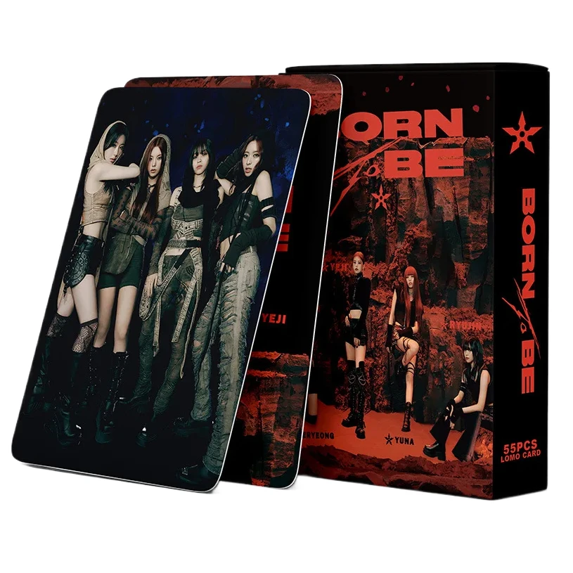 

2024 Kpop Album Born To Be Photocards Lomo Cards Postcard Photo Print Yeji Lia Ryujin Chaeryeong Yuna Fans gift 55pcs/set