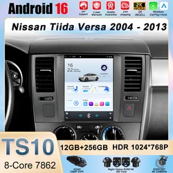 9.7 Inch Android 16 For Nissan Tiida Versa 2004 - 2013 Wireless Carplay Multimedia Player GPS Navigation Head Unit No 2din DVD