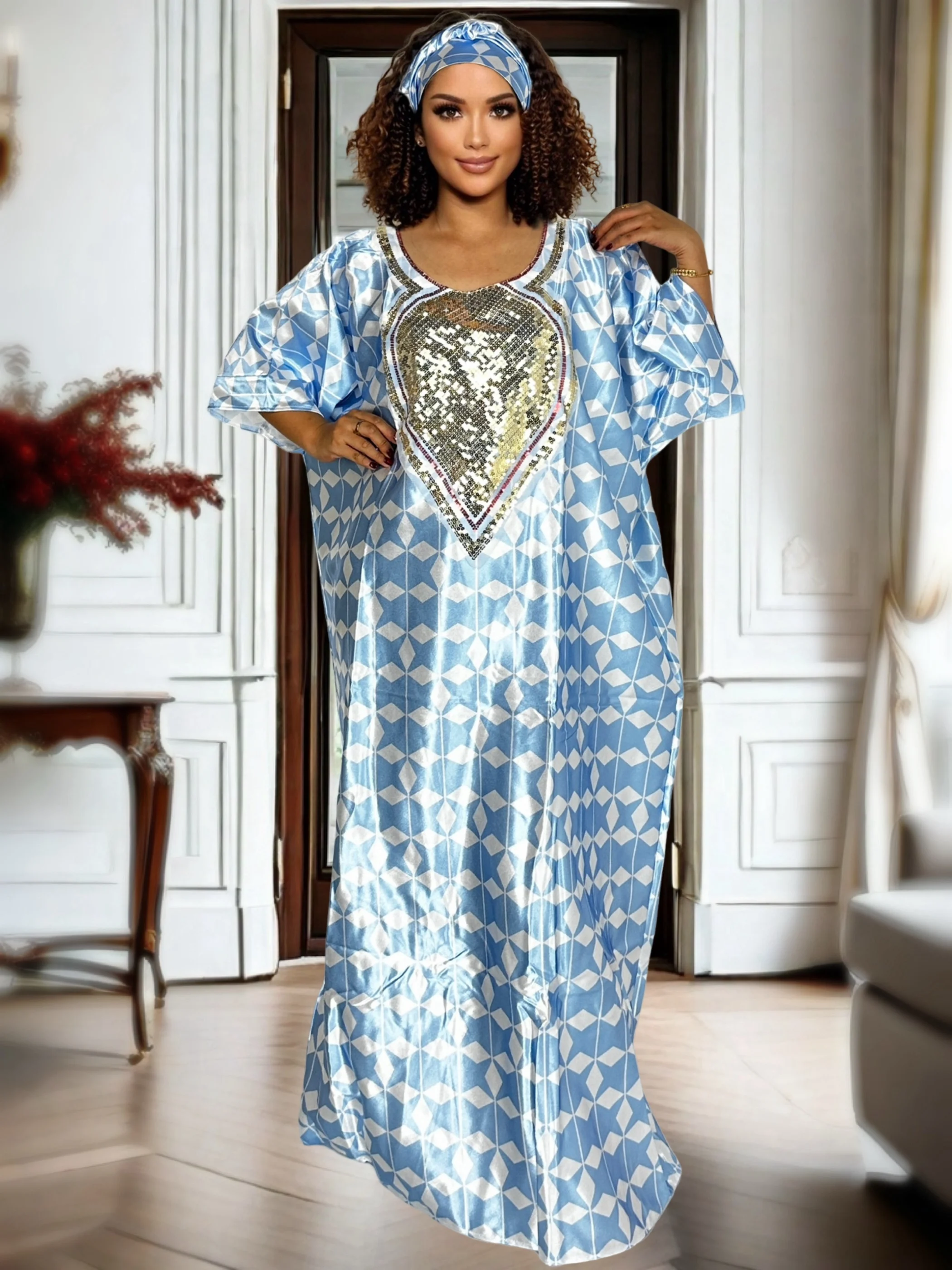 

Plus Size Shinny Sequins Maxi Dress - Sparkly Evening Gown for Curvy Women Club Wear Party Dress
