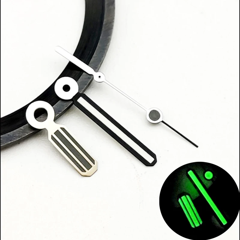 NH35 manecillas de reloj luminosas verdes C3, se adapta a NH35, NH36, 4R, 7 S, movimiento Seiko, SKX007, SRPD, SKX009, Kit de mano de reloj