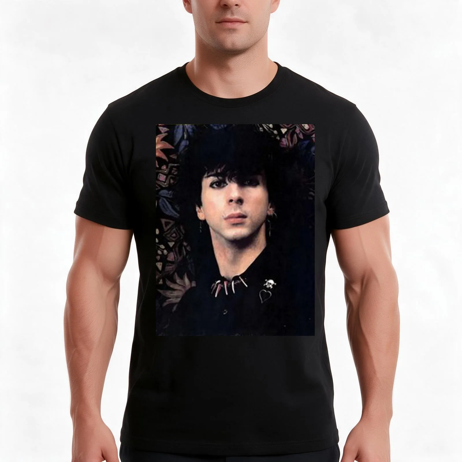 Marc Almond T-Shirt, Summer Casual Cotton Tee, Oversized Streetwear Tops, Vintage Graphic Print, Loose Fit Short Sleeve