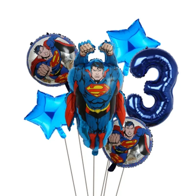 Marvel Birthday Party Decoration Avengers Theme Superman Hulk Aluminum Film Balloon Set