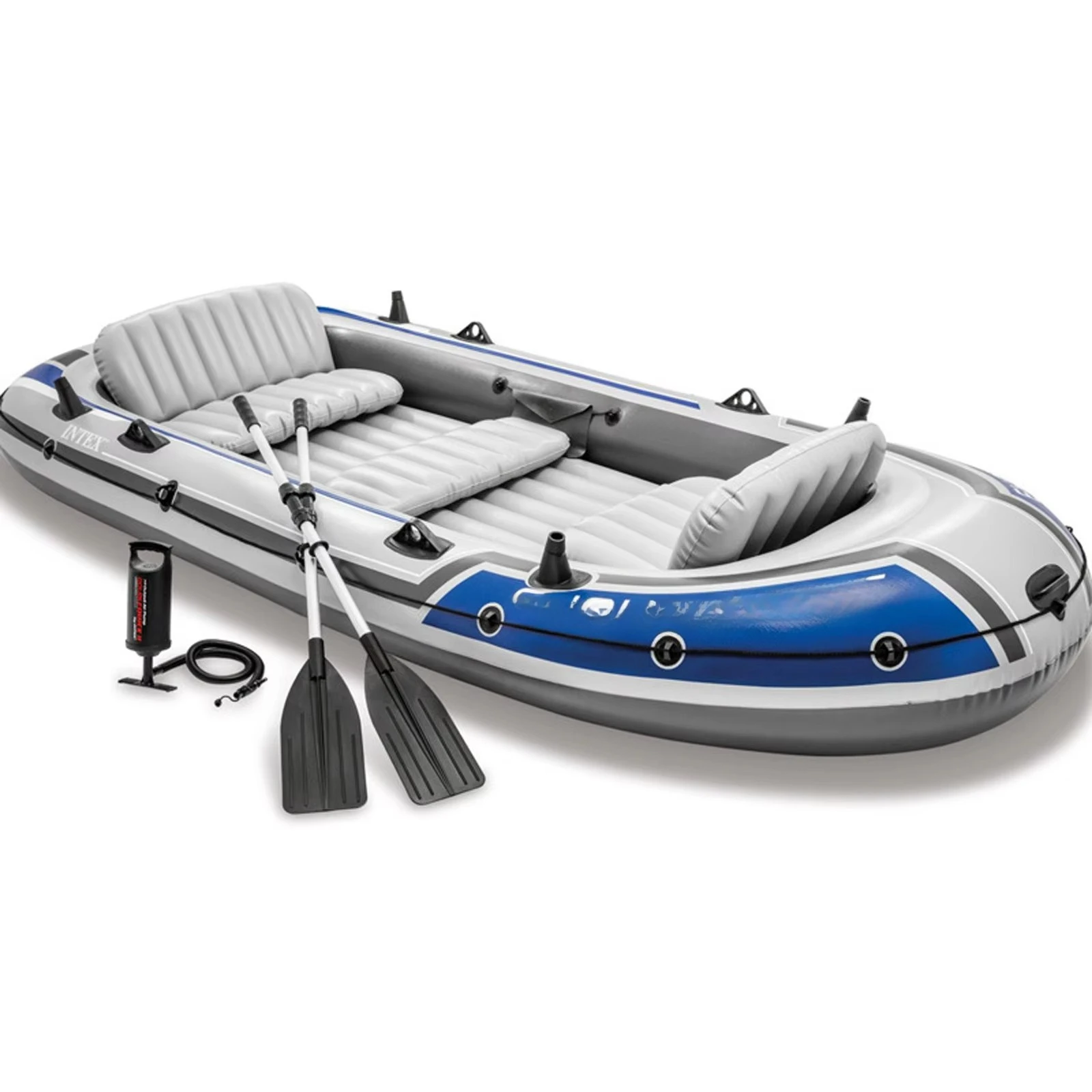 

68325 Inflatable Kayak Fishing Excursion 5 Boat Set with Aluminum Oars Pump