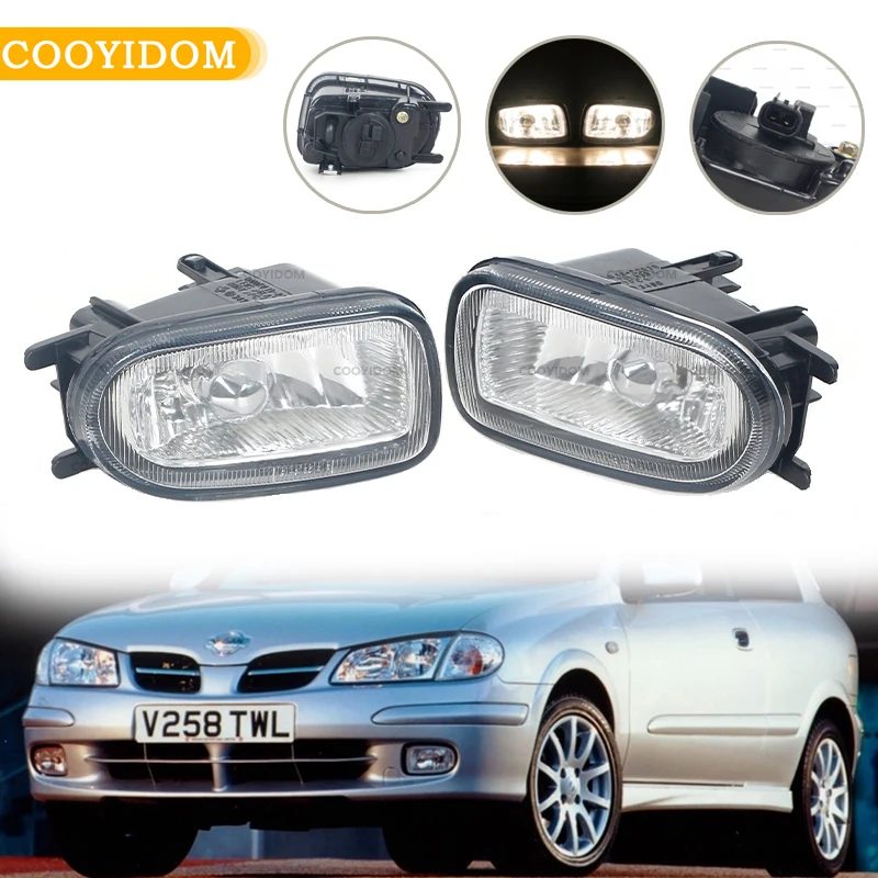 Car Front Bumper Fog Car Lights Driving Lamp headlight Foglights For Nissan Almera Sunny 2000-2004 For car Fog Lamp Assembly