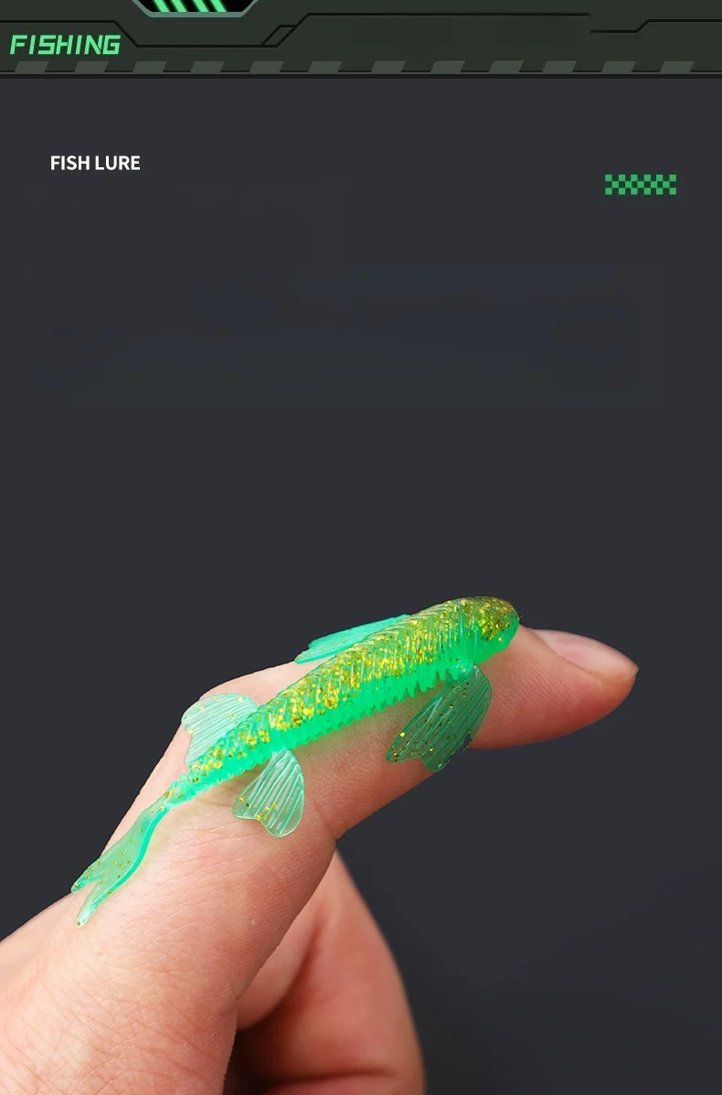 BILLINGS 10-teiliges Set schwimmender Schmetterlings-Schwanzgabelköder, weiche Kunstköder, vielseitige Köder – Detail 17