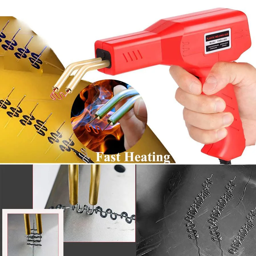 Plastic Welder With Soldering Smoother Iron Kit 50W Fast Heating Plastic Welding Machine Repair Tool Car Crack Repair