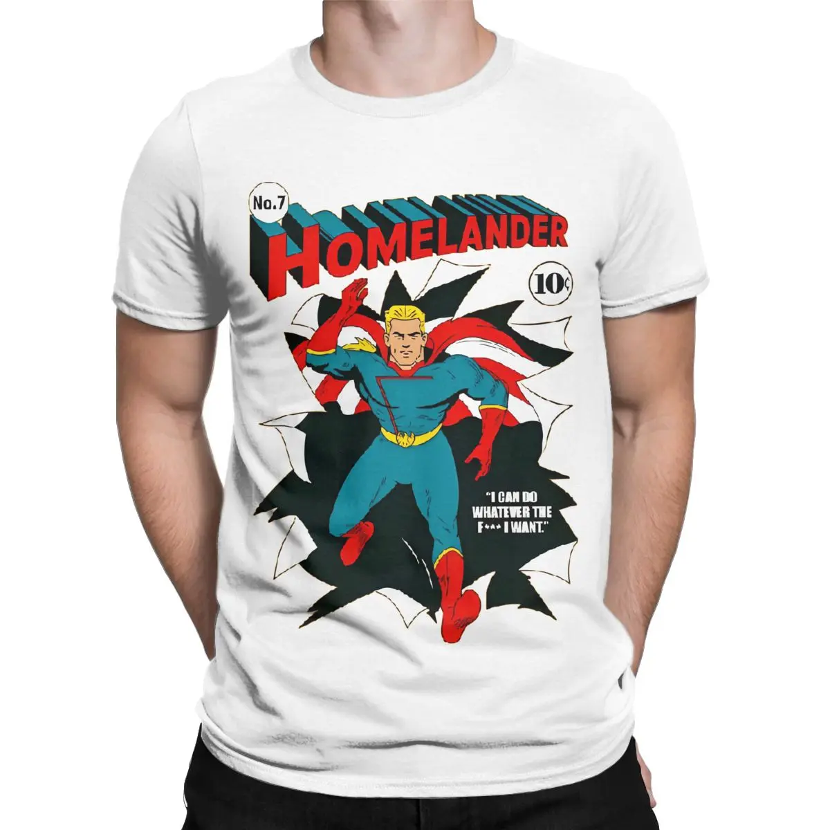 The Boys Homelander Hero Apparel T-Shirts for Men Women Vintage Cotton Printed Cloth