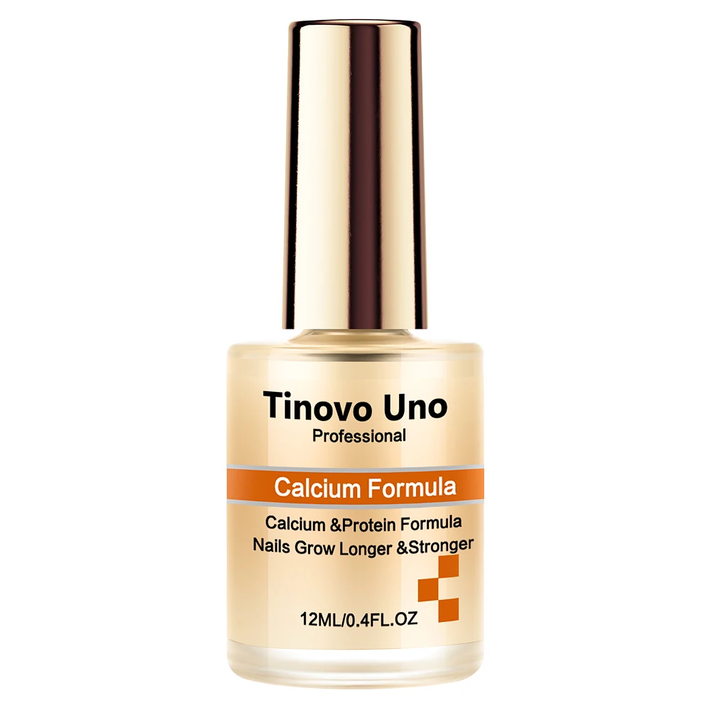 Tinovo Uno Calcium Base Coat Protein Formula Nails Growth Stronger Strengthener Foundation Normal Nail Lacquer for Repair Care
