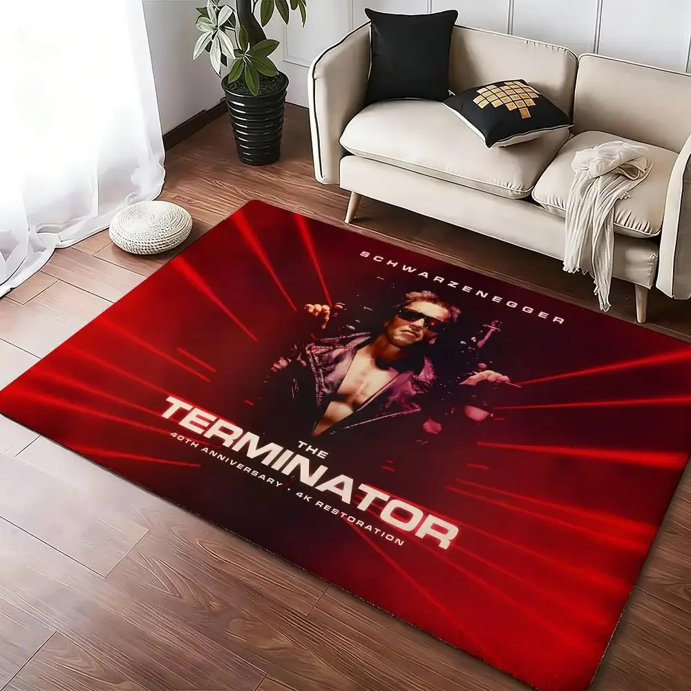 80s Movie TV The Terminator Creative Absorbent Non-Slip Floor Mat Flannel Rug Bedroom Living Room Door Mat Home Decor