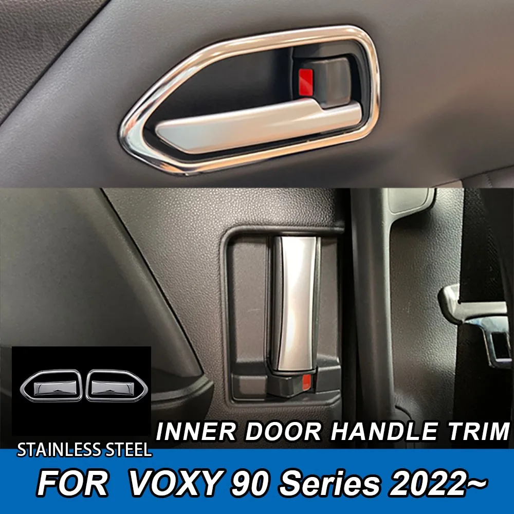 4 pcs Car Door Handle Trim Car Door Bezel Garnish Stainless Steel Car Styling Accessories For Toyota Voxy NOAH 90 2022 2023