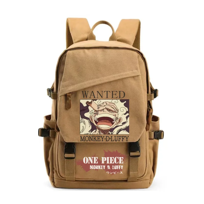 Anime One Piece Naruto Dragon Ball Backpack Women men Schoolbag Kawaii Travel Bags Large capacity light canvas bag birthday gift